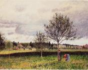 卡米耶毕沙罗 - Eragny Landscape, Le Pre